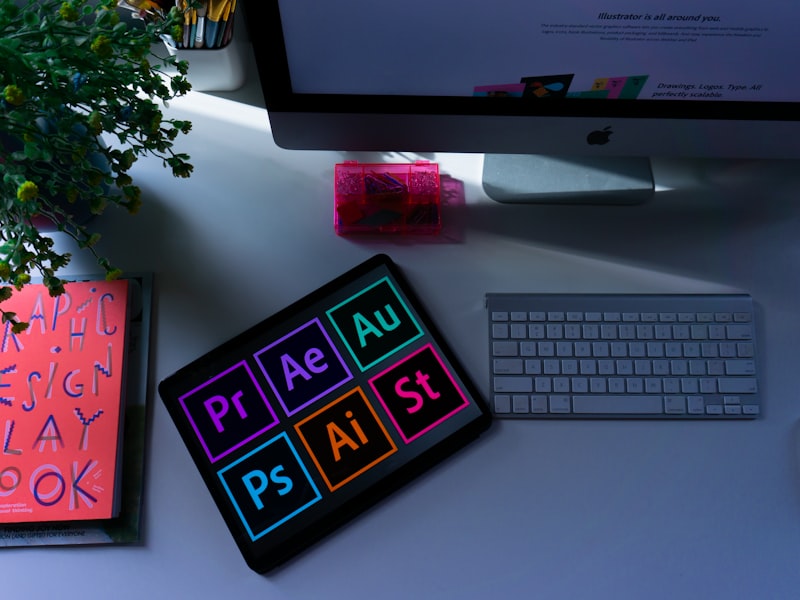 Design materials on a studio desk