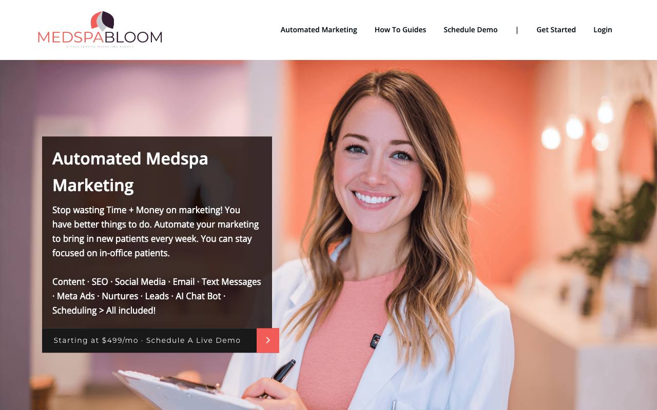 MedspaBloom website