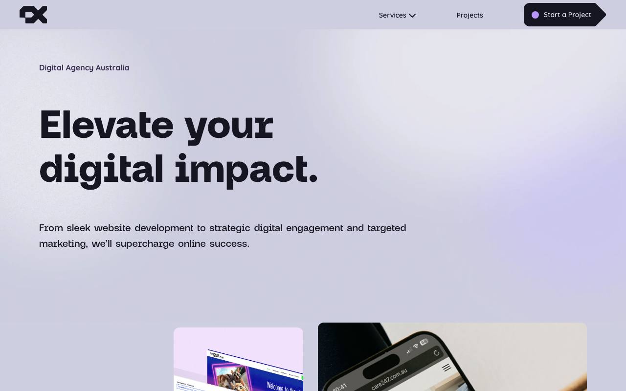 OX Digital website