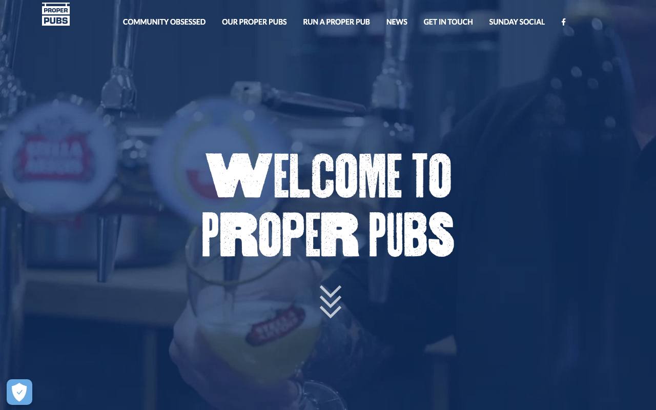 Proper Pubs website