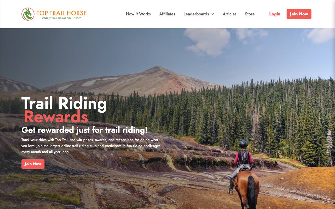 Top Trail Horse website